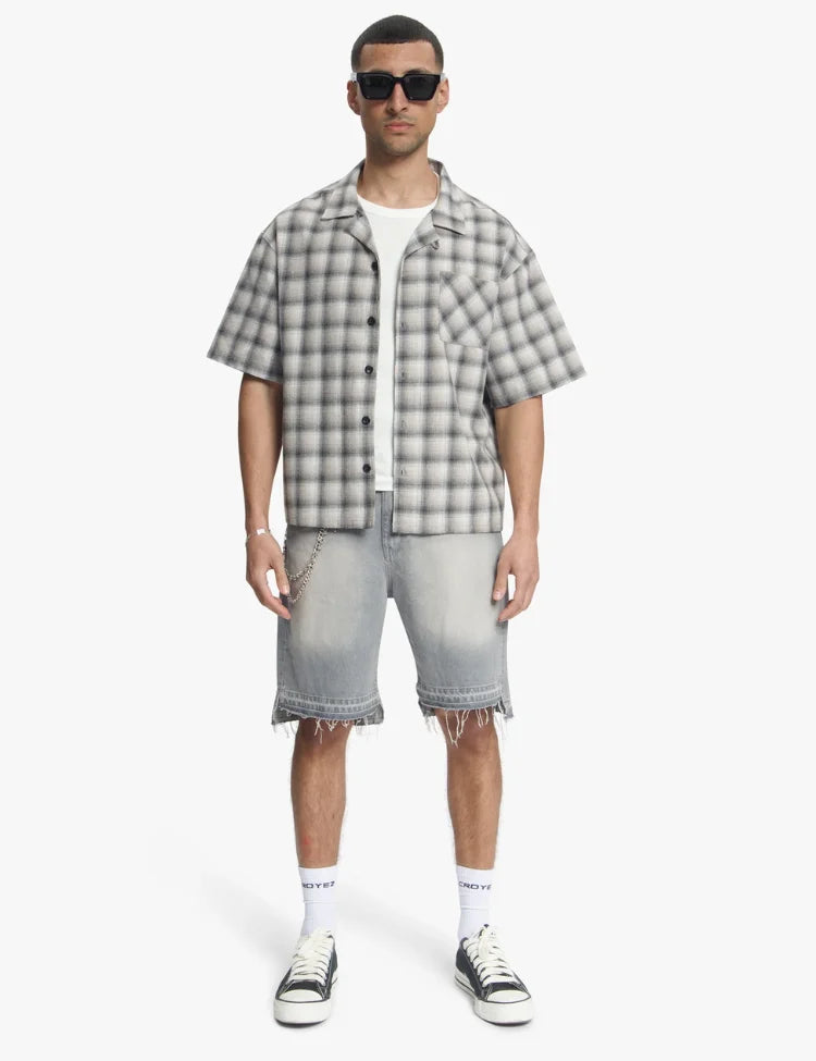 Croyez CD2 Stepped Hem Short - Light Grey