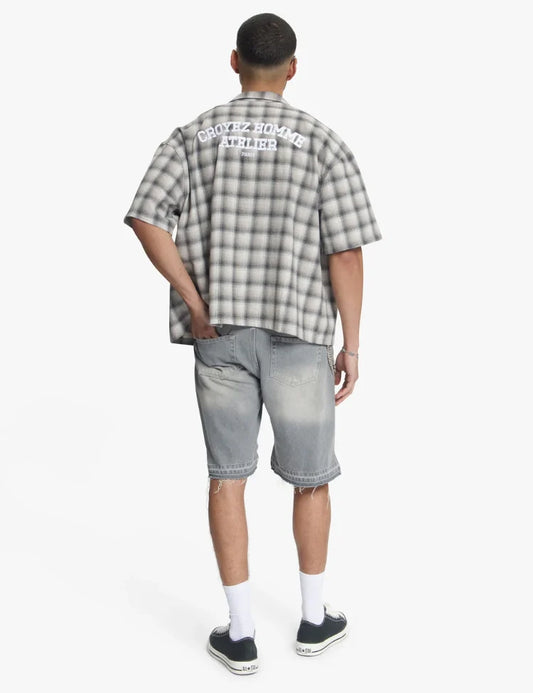 Croyez CD2 Stepped Hem Short - Light Grey
