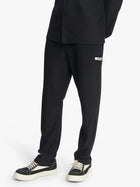 Croyez Plisse Straight Leg Pants Black