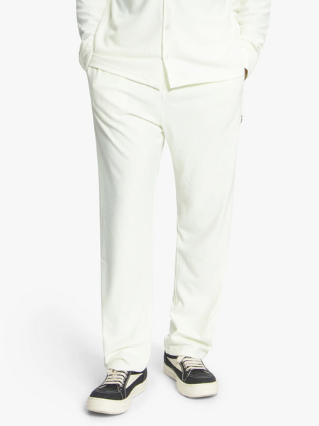 Croyez Plisse Straight Leg Pants Off-White