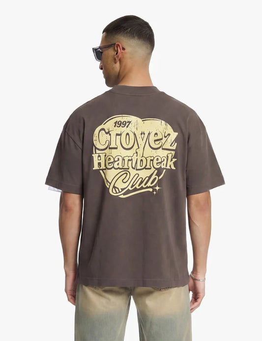 Croyez Heartbreak Club T-Shirt Washed Brown