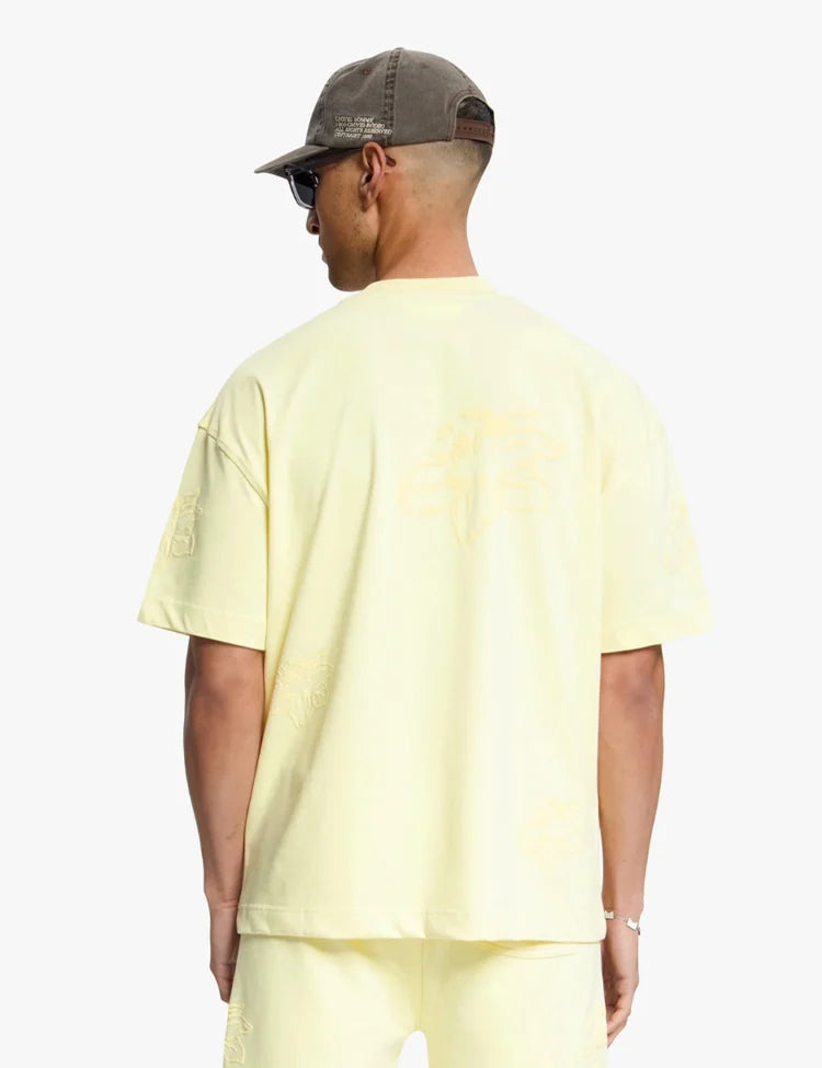 Croyez Initial Flower T-Shirt - Butter Yellow