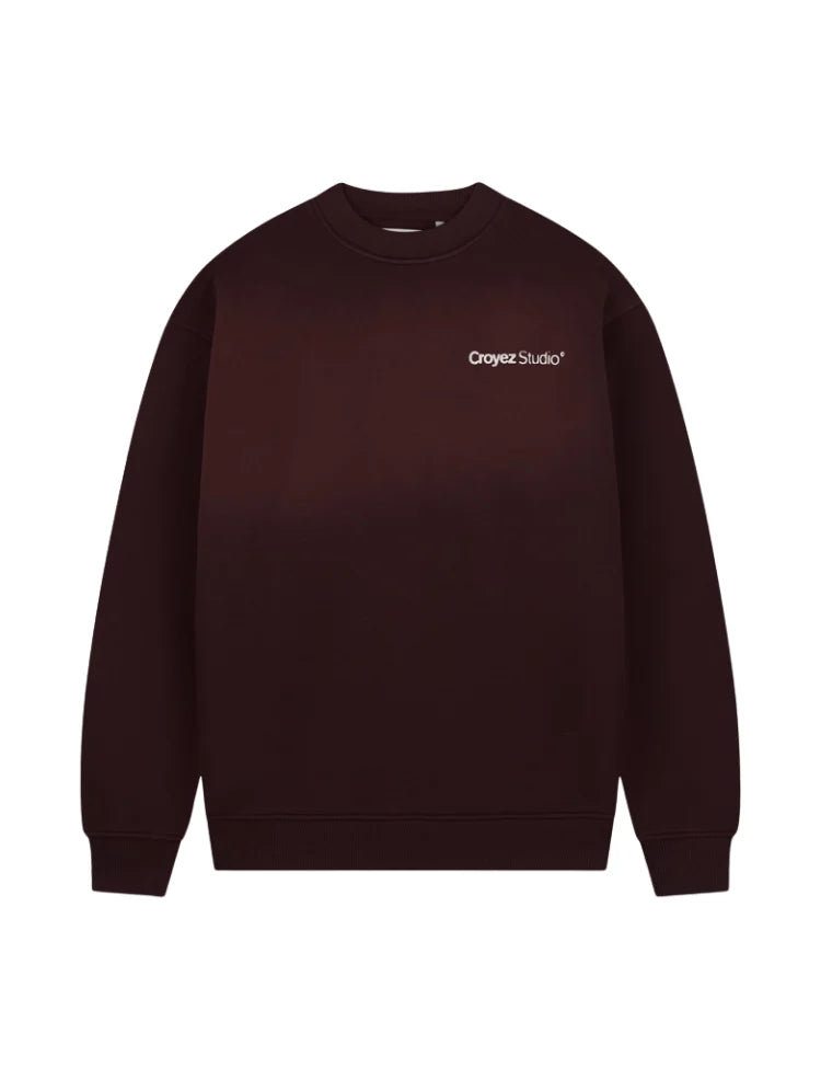 Croyez Studio Faded Sweater Raisin Red