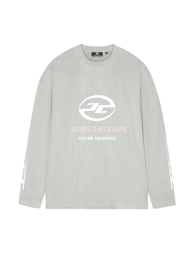Jorcustom Engineered Mesh Longsleeve T-Shirt LightGrey
