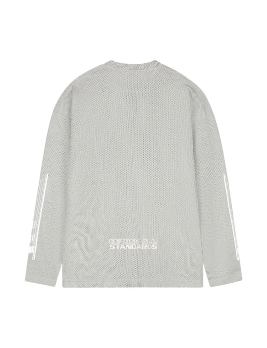 Jorcustom Engineered Mesh Longsleeve T-Shirt LightGrey