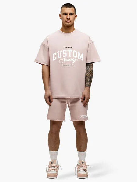 Summer Set Loose Fit T-Shirt CustomSociety  AshPink