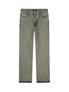 Open Hem Denim Straight Fit - Green