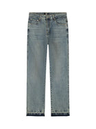 Open Hem Denim Straight Fit - Blue