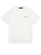 Stretched Mesh Set Loose Fit T-Shirt - White-LightGrey