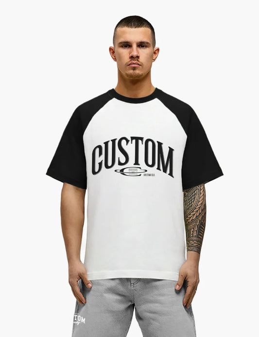 JorCustom Raglan T-Shirt White-Black